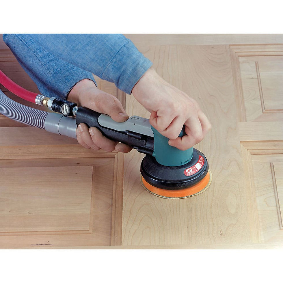 Thumbnail: 5"  Dia. Two-Hand Dynorbital Random Orbital Sander, Self-Generated Vacuum,58416