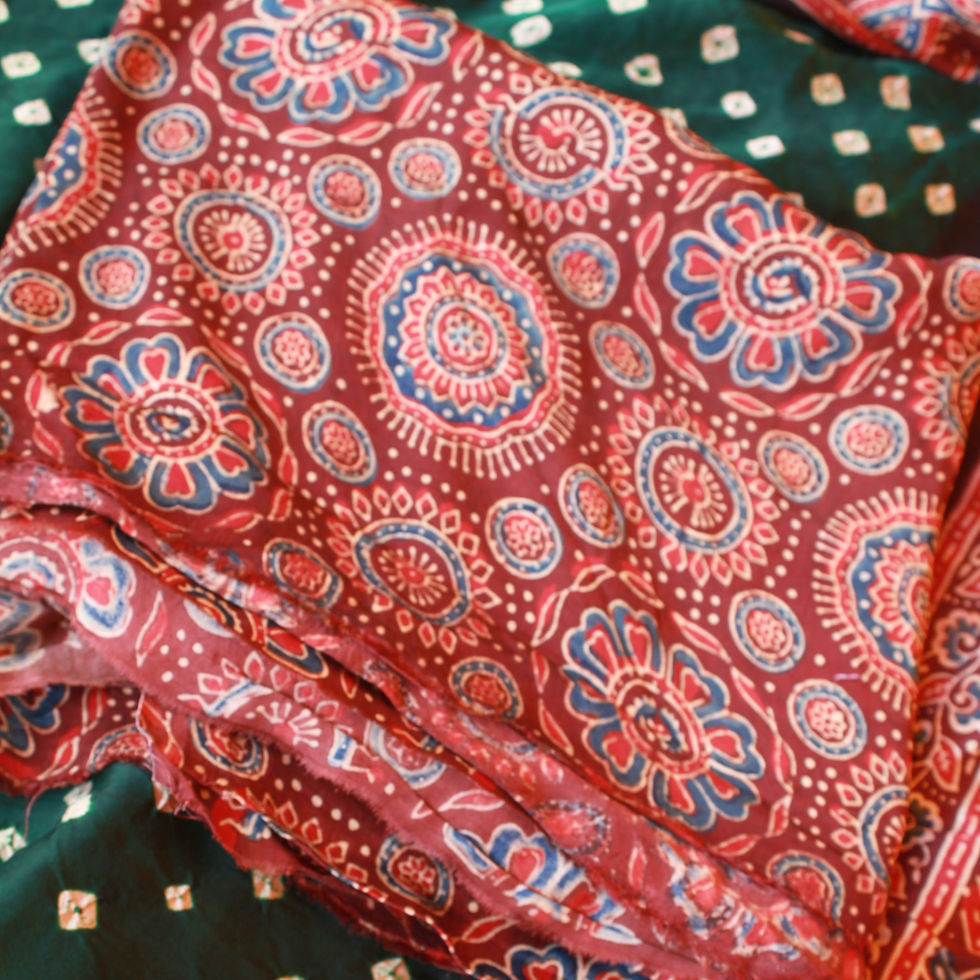 Thumbnail: Sharia - Bandini Ajrakh Modal Silk Saree