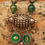 Thumbnail: Mythili Agates and dyed jades with silver oxidized pendant with mirrors