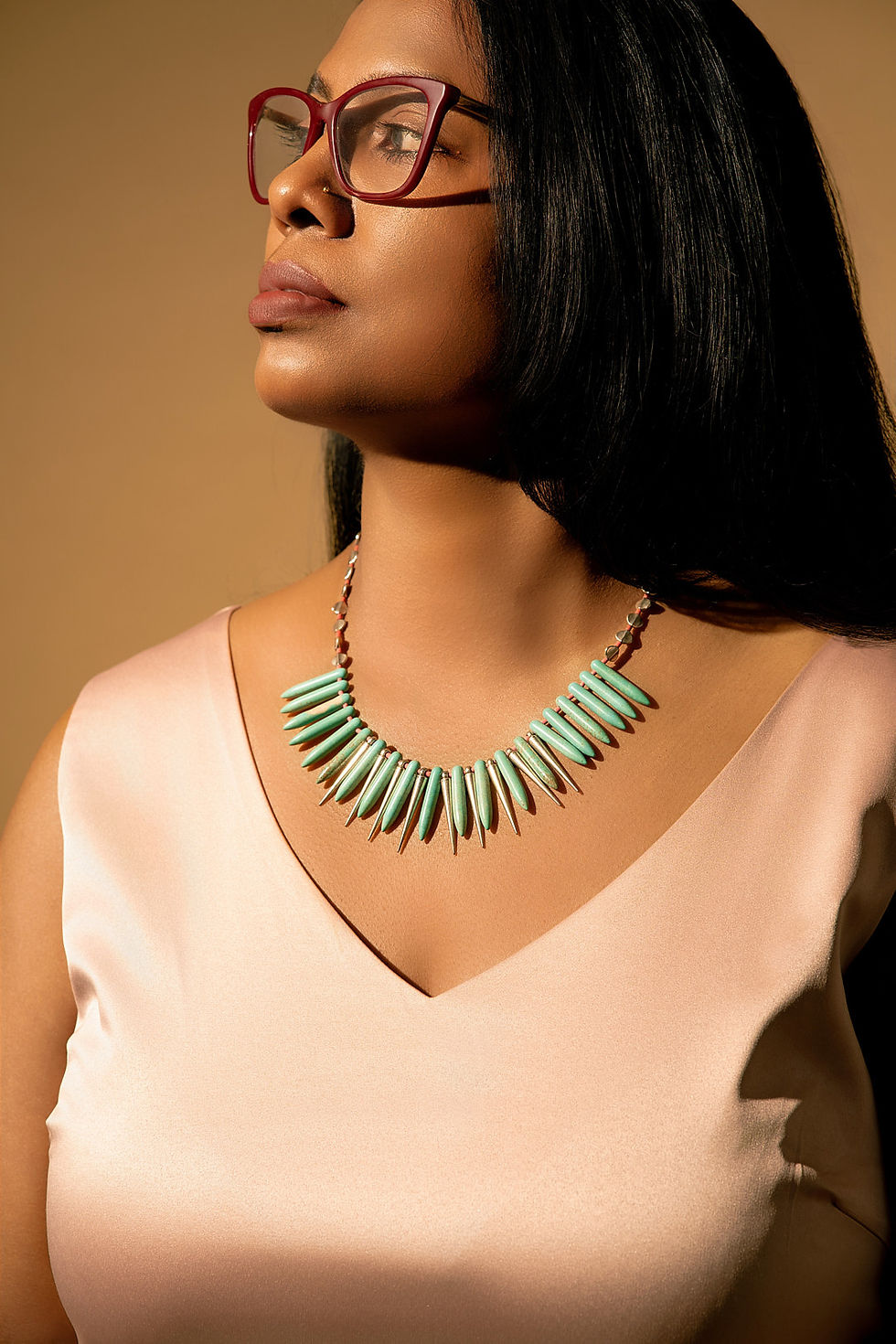 Миниатюра: turquoise blue spikes boho jewellery