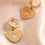 Thumbnail: Gold Plated Titanium Steel Heart Earrings