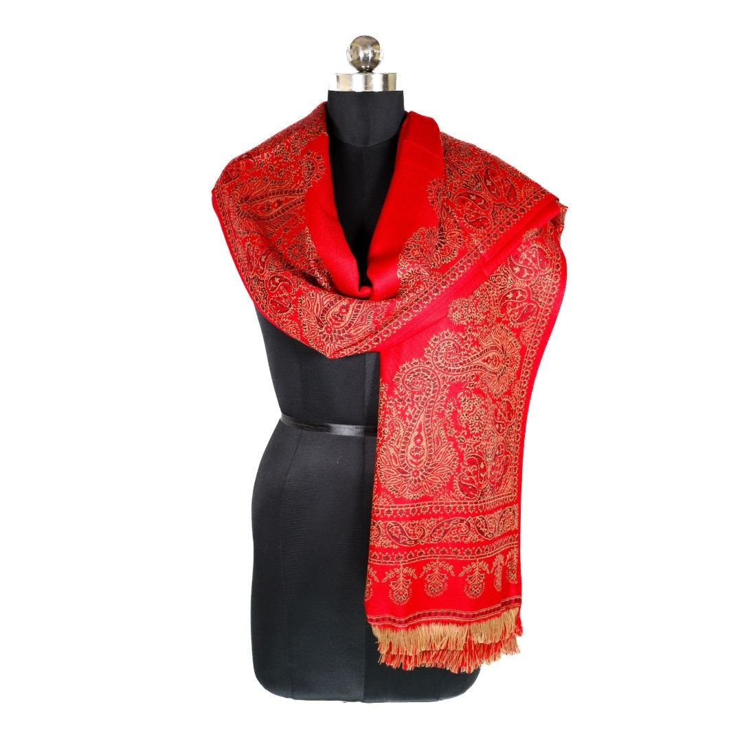 Red Kani Koiri Shawl