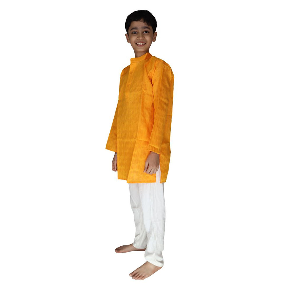 Thumbnail: Boys Amber Glow Jacquard Kurta