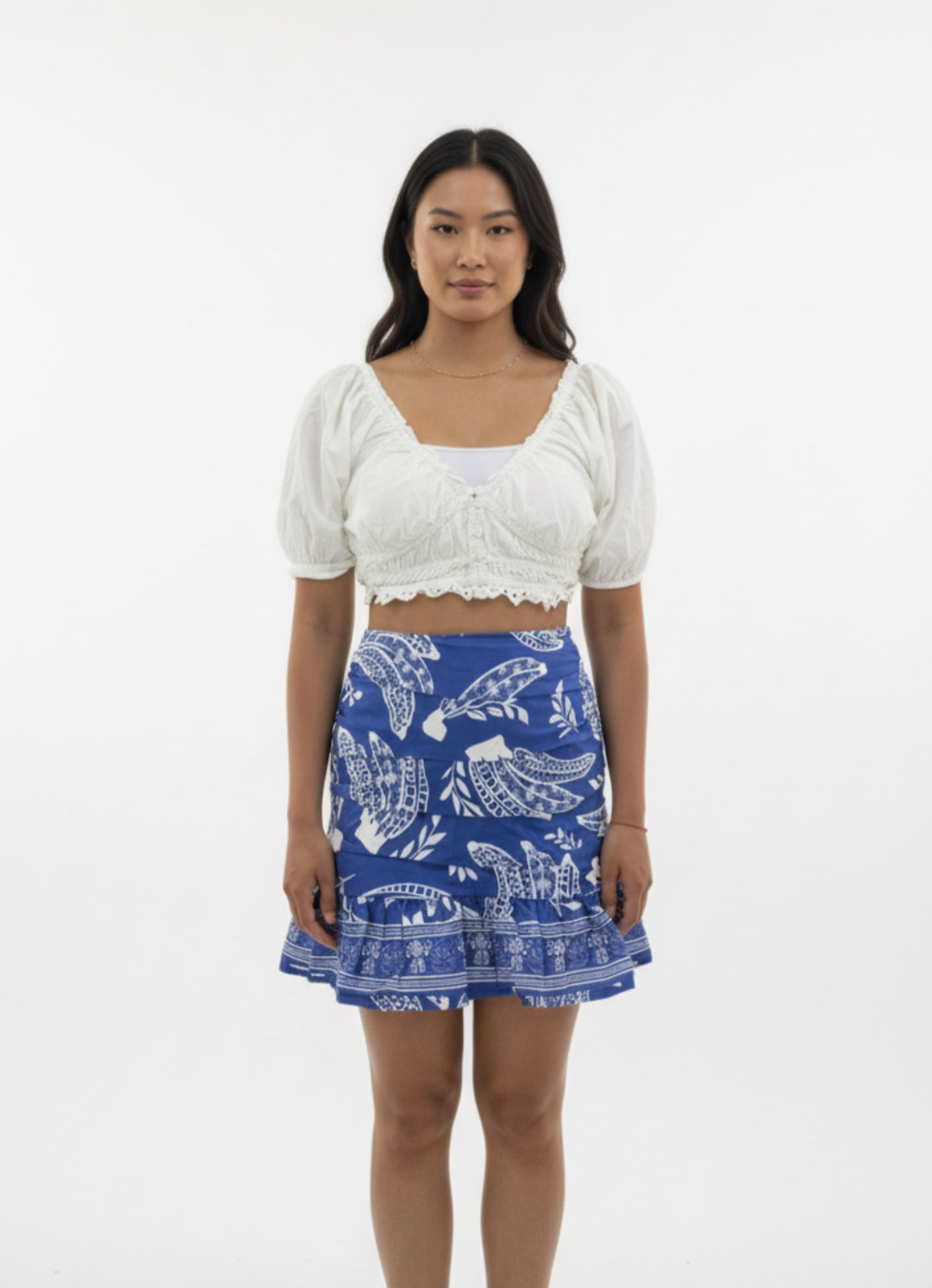 Indigo Breeze Cotton Skirt