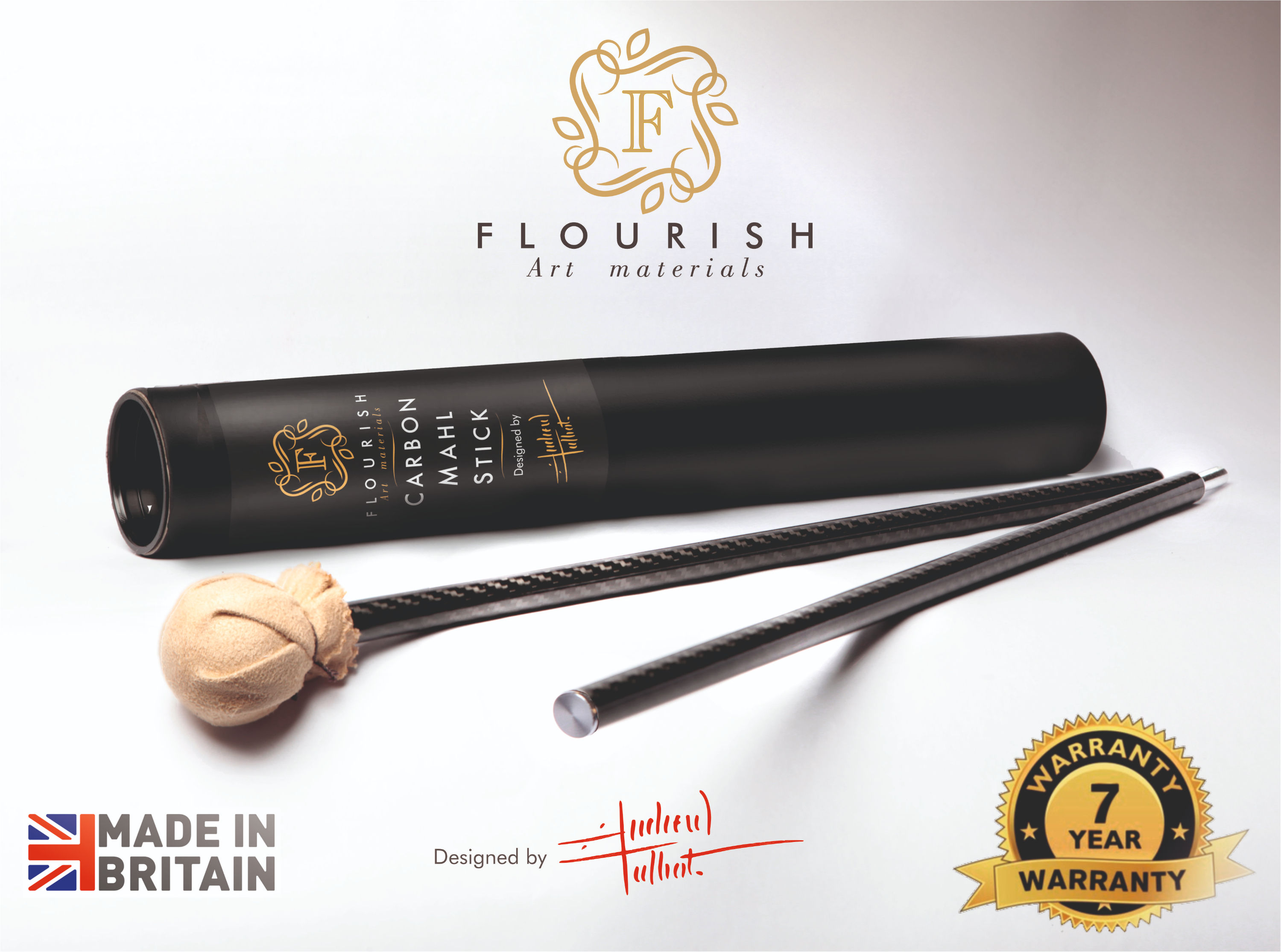 2 piece Mahl Stick -MEDIUM-  32'' long