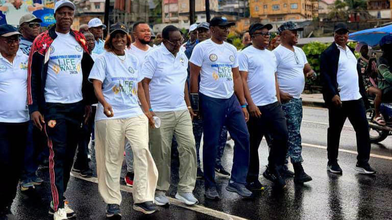 Public Servants Mark World Public Service Day With Health Walk in Freetown