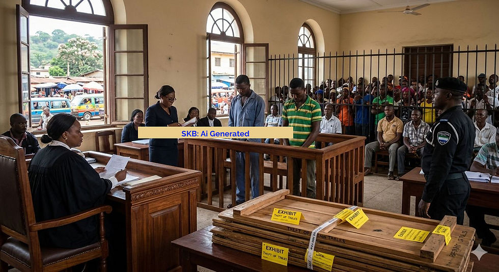 Two Remanded After Pleading Guilty to Theft of Tables in Freetown