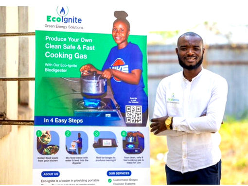 Local Innovator Turns Food Waste into Clean Cooking Gas with EcoIgnite