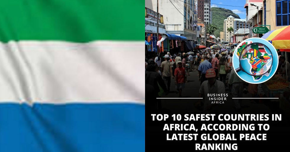 Sierra Leone Emerges 8th Safest Nation in Africa Report