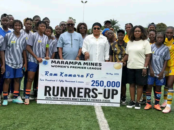 Ram Kamara FC awarded 250M Leones for runners-up finish