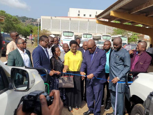 Minister Demby Unveils Ten New Ambulances to Support efficient healthcare services