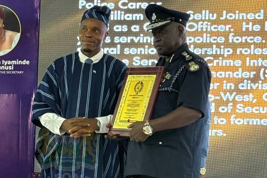 IGP William Fayia Sellu Honoured for Outstanding Public Service Leadership