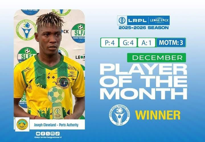 Ports Authority’s Cleveland Clinches December Player of the Month Award