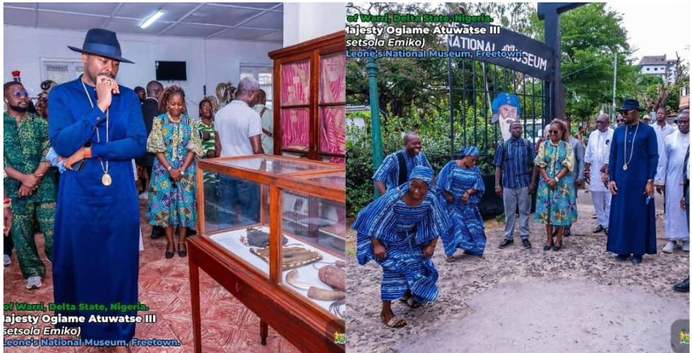 Nigerian Monarch Olu of Warri Tours Sierra Leone Heritage Sites During Diplomatic Visit