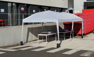 tonnelle ouvert blanche