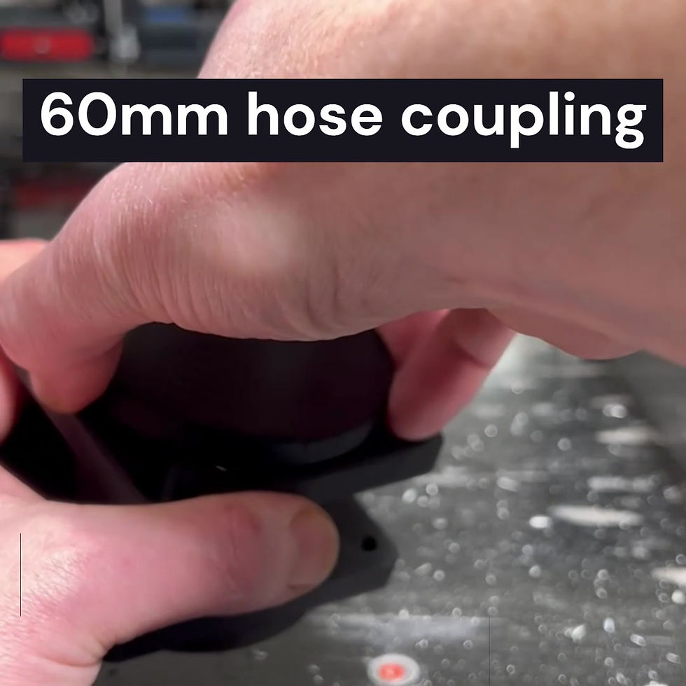 Thumbnail: Autoterm Planar 2D heater coupling in carbon fiber optic, 60mm duct compatible, with rotating cabin vent.