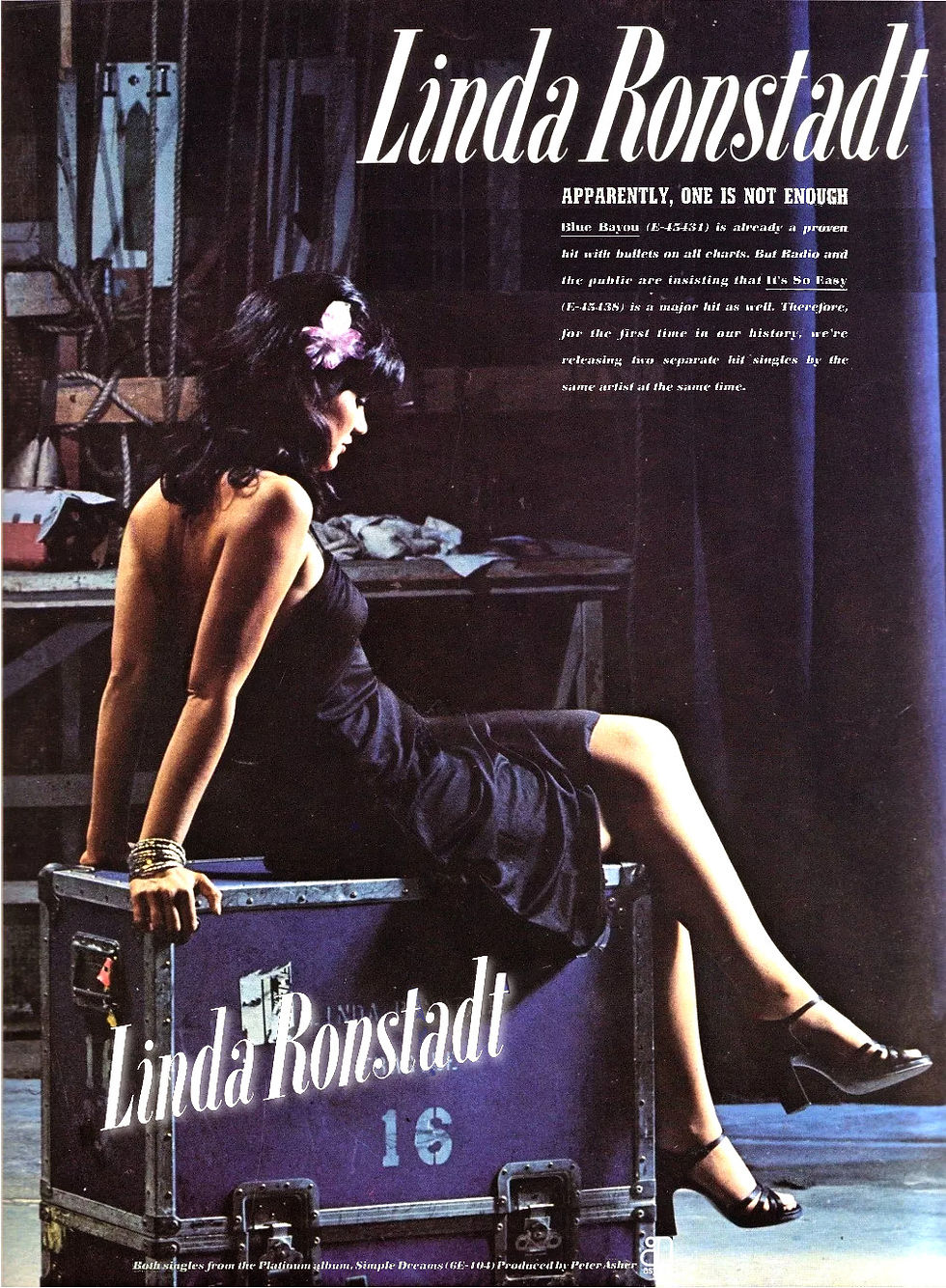 Linda Ronstadt: Simple Dreams VINTAGE ADVERISEMENT (updated by ATMP+)