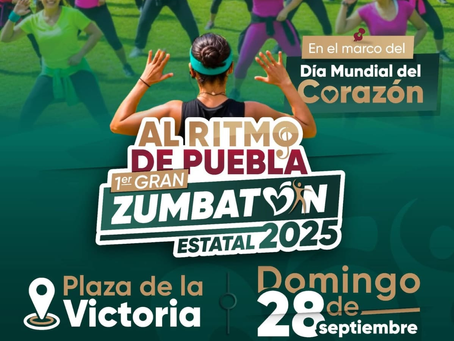 Puebla se activará con el Primer Gran Zumbatón Estatal 2025 en 200 municipios
