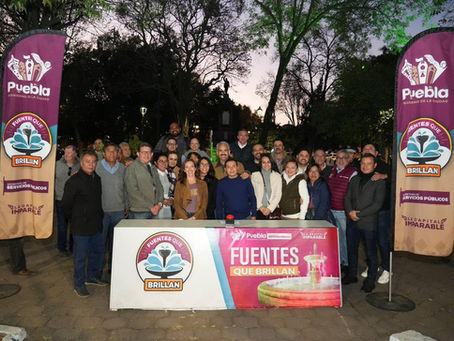 Inaugura Gobierno de Pepe Chedraui mantenimiento de fuentes en el parque de San José