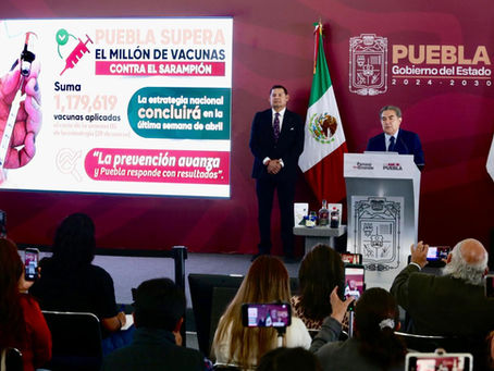 Más de 1 millón de vacunas aplicadas; el sarampión a la baja en Puebla