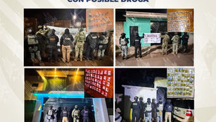 En operativo interinstitucional, asegura FGE cuatro inmuebles y 188 envoltorios con posible droga