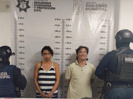 Elementos de la Dirección de Seguridad Pública detuvieron a dos personas por presuntos delitos contra la salud