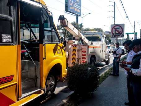 Sopas operativo sorpresa contra el transporte público en Puebla: retiran unidades por no cumplir revista vehicular
