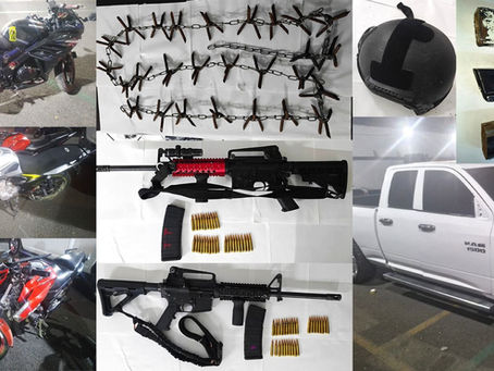 Fuerzas de seguridad logran aseguramiento de armamento de alto calibre