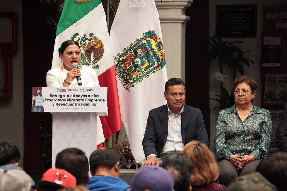 Migrantes poblanos reciben apoyo para emprender y reencontrarse con sus familias
