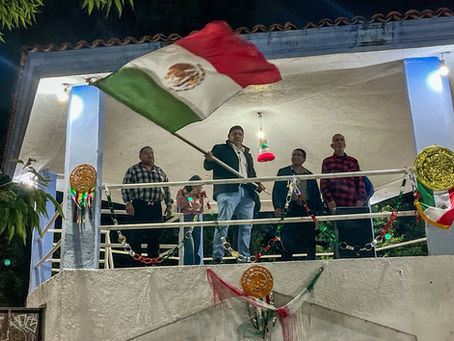 Miguel Cotzomi participó en la celebración del Grito de Independencia en la Inspectoría Francisco Villa
