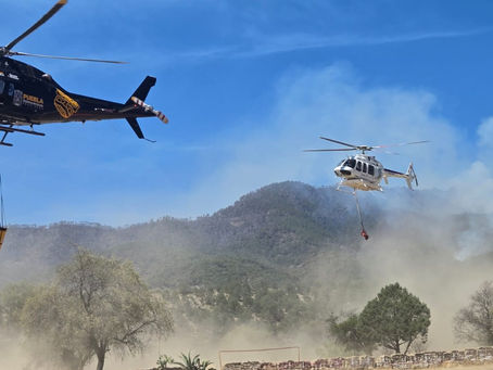 Personal de diferentes instancias trabajan en liquidación de 4 incendios activos en Puebla