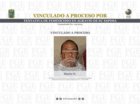 Vinculado a proceso por tentativa de feminicidio en agravio de su esposa