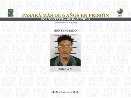 Por intento de homicidio de un agente investigador, 9 años de prisión