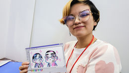¡Talento poblano en la Ficómics BUAP 2026! Daniela sorprende con retratos en vivo