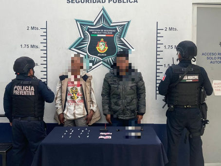 Ciudadanía y Policías de Atlixco Detienen a Jovenes que Distribuían Sustancias Ilícitas.