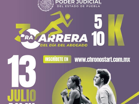 ¡Corre por la justicia! Llega la 3ra Carrera del Día del Abogado en Puebla