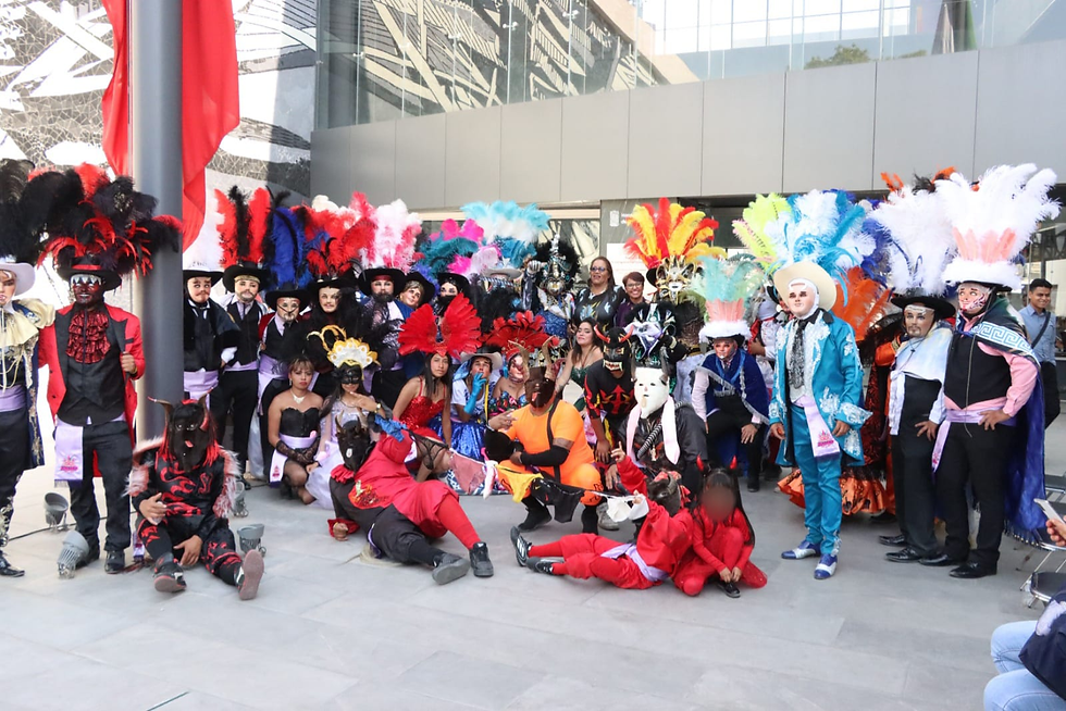 Impulsa Gabriela Chumacero preservación del patrimonio cultural con presentación de Huehues de Analco