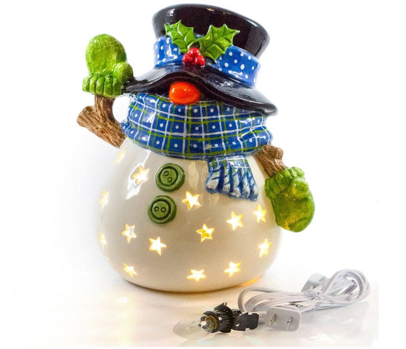 Light up snowman twig arms