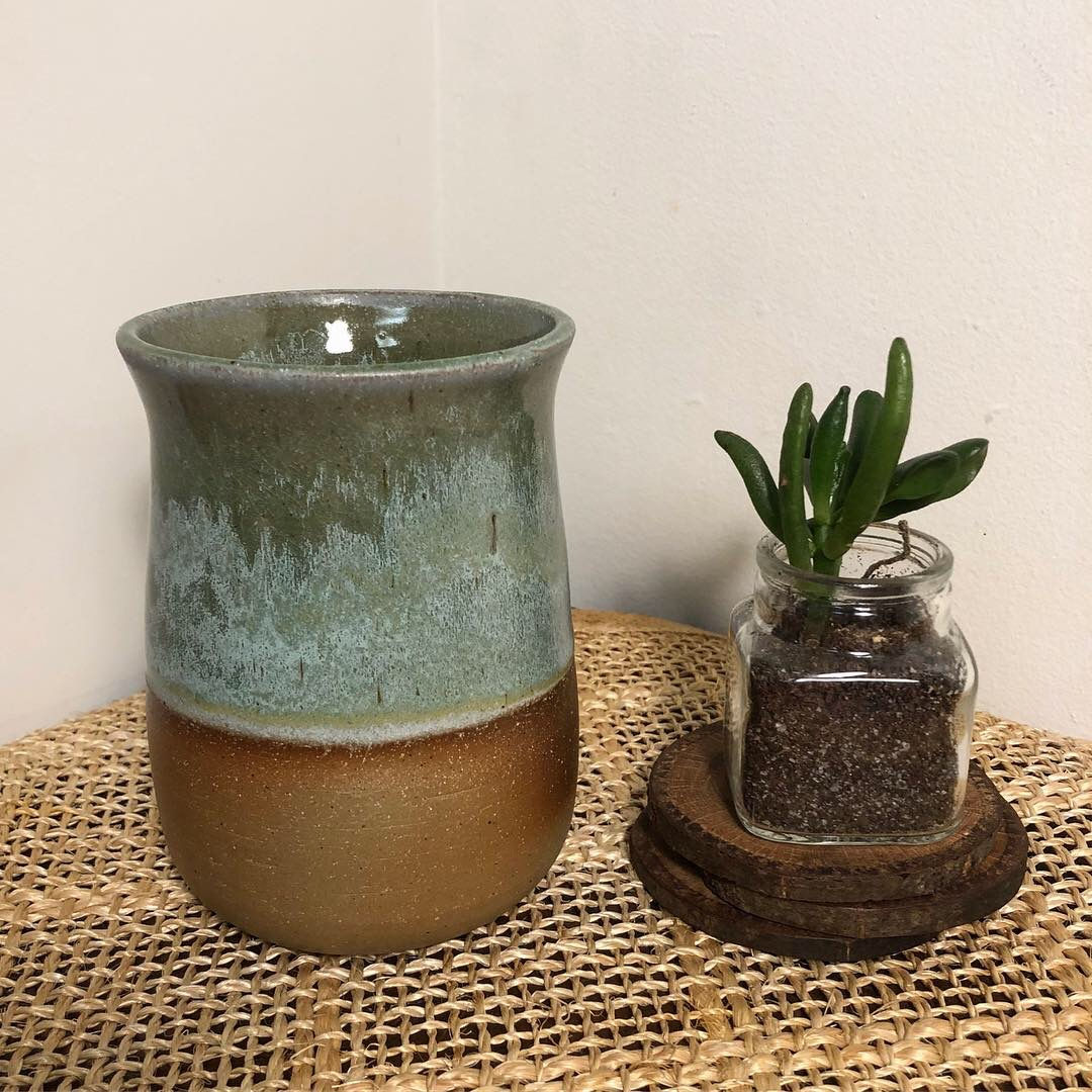 Flared Celadon Vase