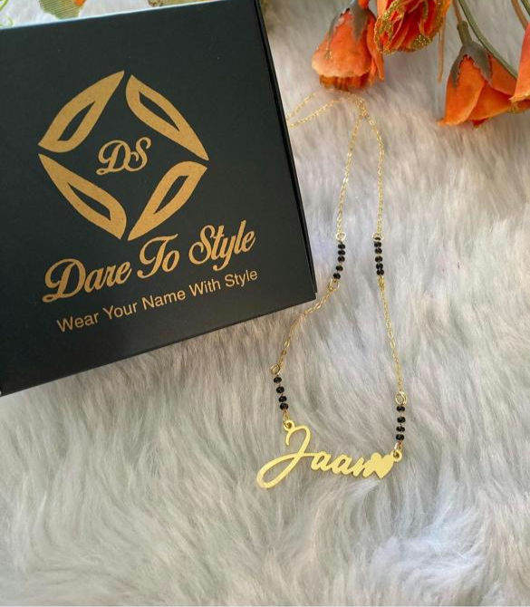 Signature font with trendy mangalsutra