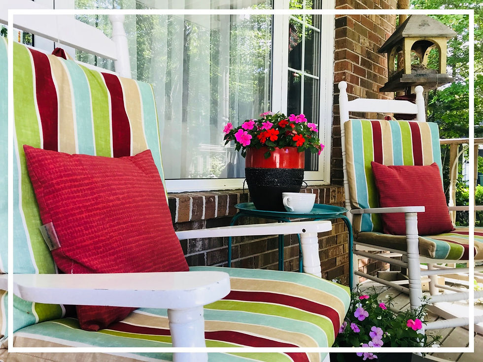 front porch summertime furniture