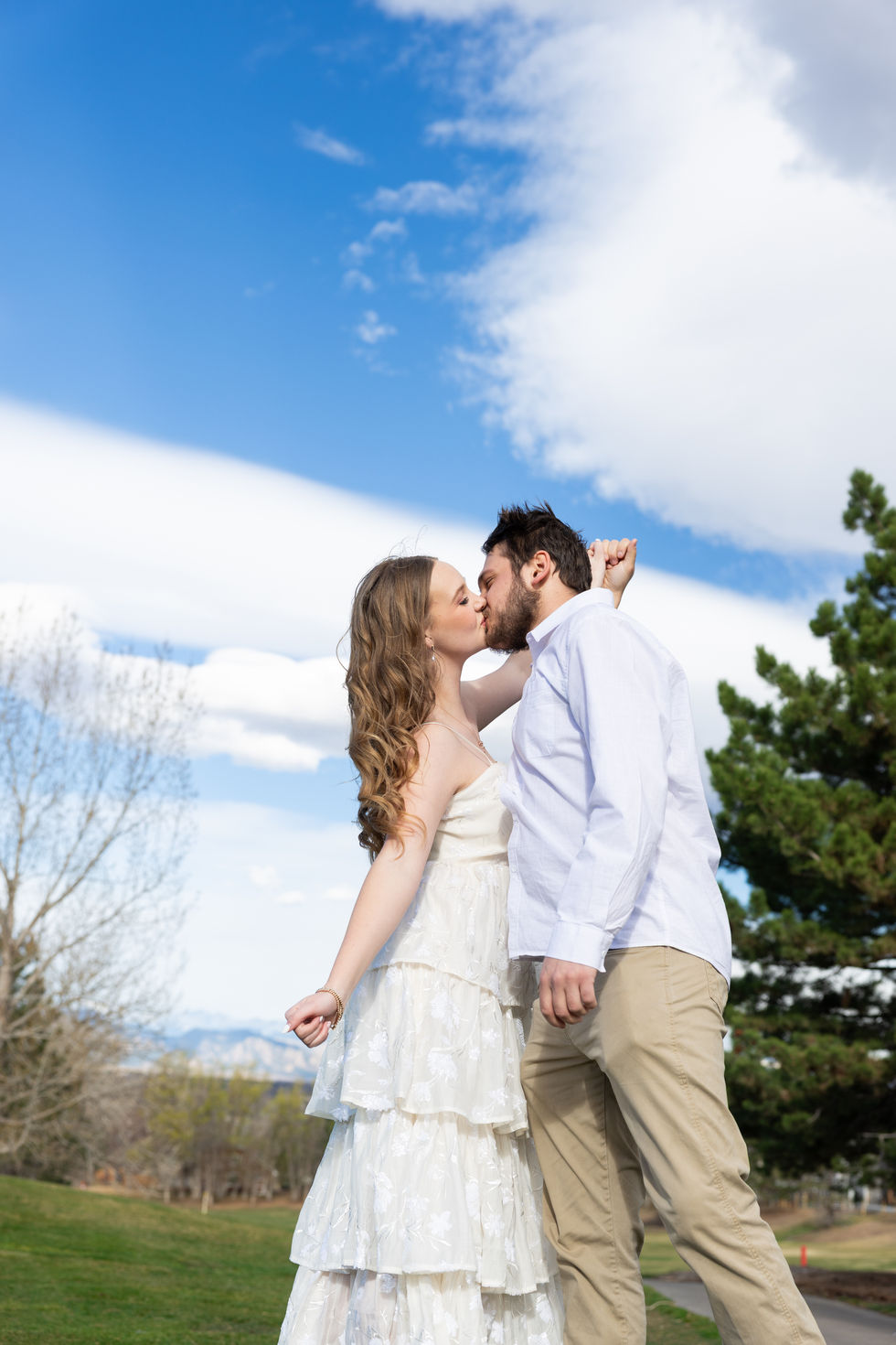 Romantic engagement session capturing couple’s love in natural setting