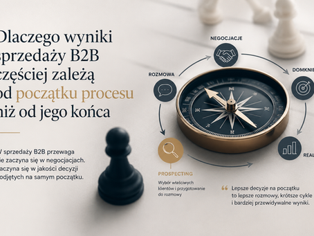 Dlaczego wyniki sprzedaży B2B częściej zależą od początku procesu niż od jego końca?