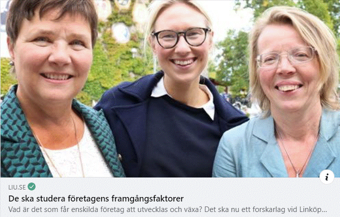 Anette Rhudin, Jeanette Engzell och Charlotte Norrman Linköpings Universitet och Navigator Scaleup Familjen Ingvar Kamprad Stiftelsen