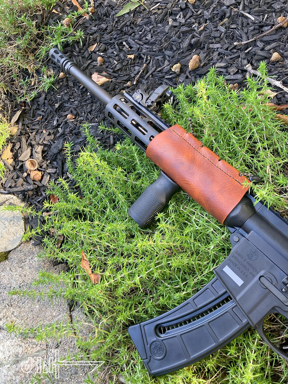 Thumbnail: FREE FLOAT HILT DISPLAYED ON RIFLE RESEMBLING AN AR 15.