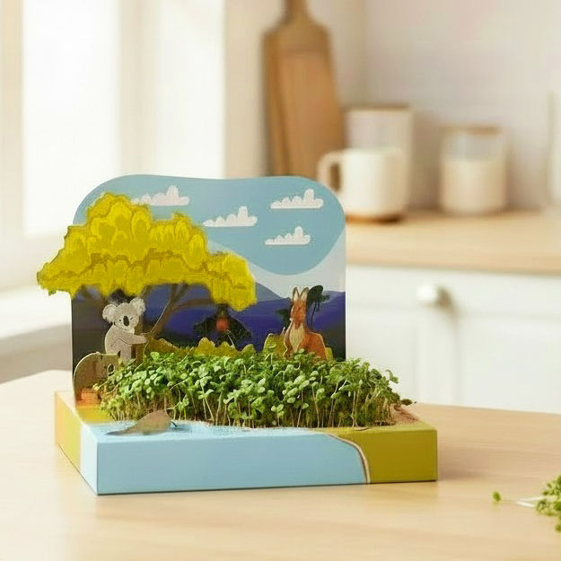 Microgreens Grow Kit_Pop Up Australian Billabong Scene_Kids Gift