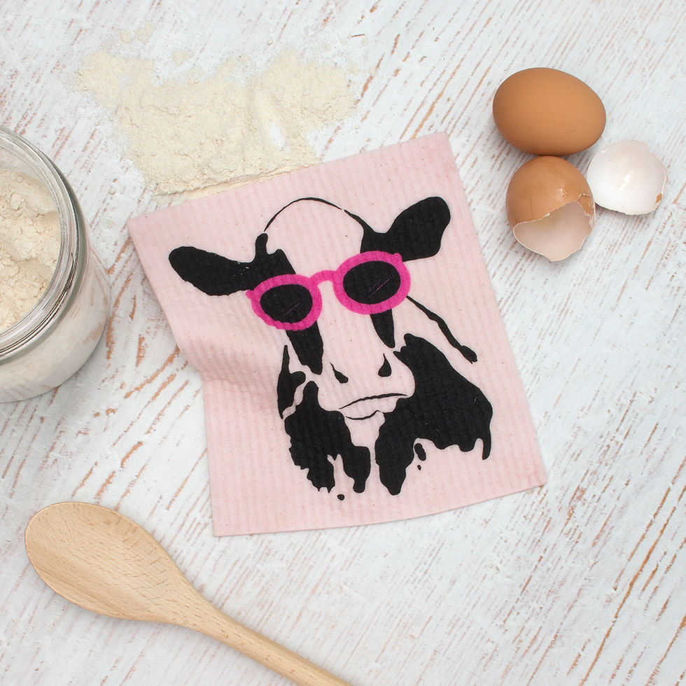 Thumbnail: RetroKitchen compostable sponge cloth - Cow