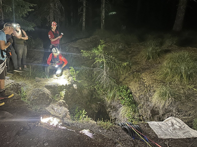 Chronicle: Volcano Rescue Team performs high-angle rescue at Ape Cave south of Mount St. Helens
