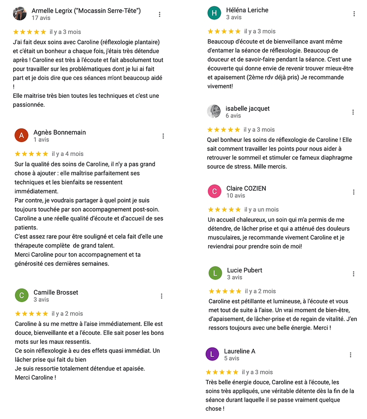 Avis réflexologie & énergies