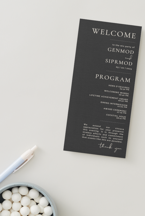 Graphic Event Program